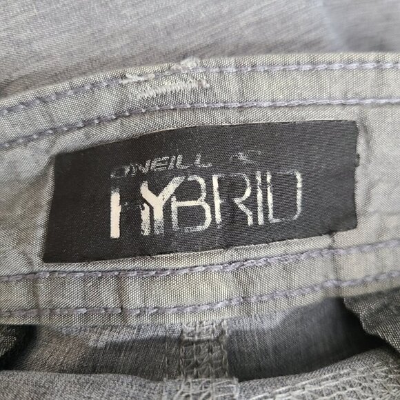 O'Neill Mens size 32 Relaxed Fit Hyperdry Heather Grey Hybrid Board Shorts - Picture 3 of 8